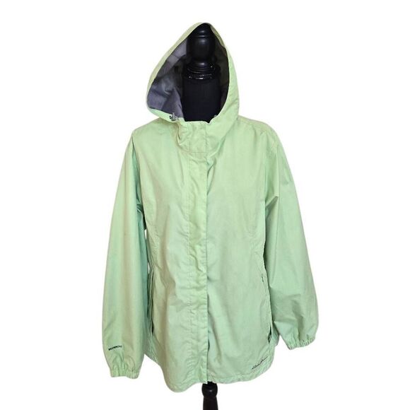 Eddie Bauer Womens WeatherEdge Hooded Rain Jacket Light Green 2XL - Picture 1 of 12